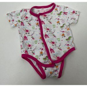 Magnificent Baby Smart Close NB Newborn Short Sleeve Bodysuit Circus Pink Girl